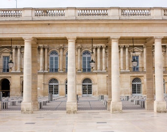 Parijs Fotografie - Zomeravond in Palais Royal, Paris Gardens, Franse woondecoratie, Woonkamer kunst, Parijs print, Parijs Wall Art