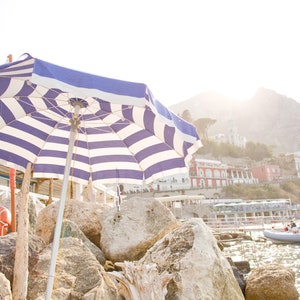 Italy Photography - Capri, Umbrella Art, Beach, Summertime, Italian coast, Italy print, Italian home decor, Large Wall Art, Fine Art Print