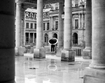 Paris Photography - Rainy Day in Paris, Palais Royal, Paris Architecture, Eiffel Tower, Gallery Wall, Large Wall Art, Fine Art Print