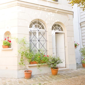 Paris Photography - Parisian Garden, Romantic French home decor, flowers, french art, Paris print, Large Wall Art, Fine Art Print