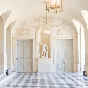 Paris Fotografie - Schloss Versailles, Luxus, natürliches Licht, Skulptur, französische Wohnkultur, Wohnzimmerkunst, Paris Druck, Paris Wandkunst