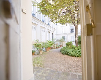 Paris Photography - Secret Garden, Romantic French home decor, flowers, french art, Paris print, Large Wall Art, Fine Art Print