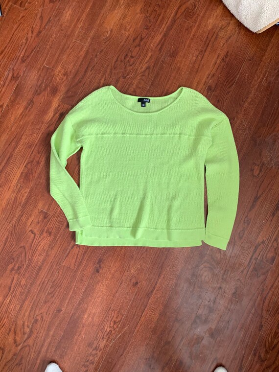 Y2k Lime Green Mesh Long Sleeve - Etsy