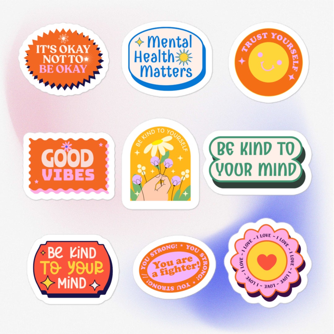 Mental Health Positivity Stickers - Etsy