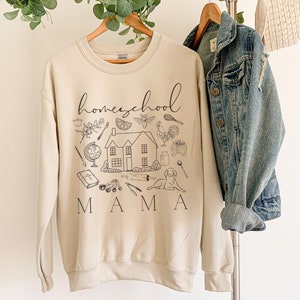 Homeschool Mama Crewneck, Homeschooling Mama Sweater, Homestead Mom Sweatshirt, Christian Homeschool Teacher Shirt, Home School Mom jumper
