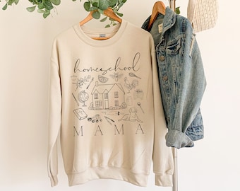 Homeschool Mama Crewneck, Homeschooling Mama Sweater, Homestead Mom Sweatshirt, Christian Homeschool Teacher Shirt, Home School Mom jumper