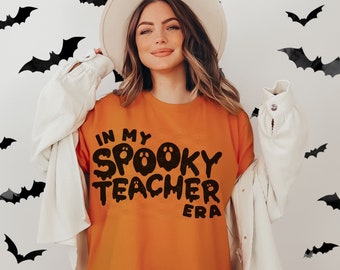 In My Spooky Teacher Era T-shirt, Halloween Teacher Shirt, Fall Student Teacher Gift, Spooky Season Teaching Tee, Trick or Teach Shirt
