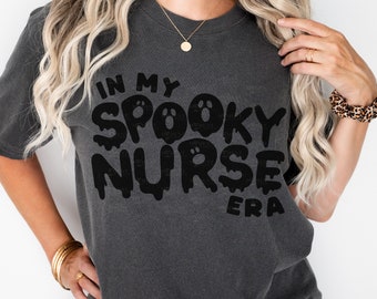Comfort Colors® Halloween Nurse Shirt, Ghost Nurse T-shirt, Boo boo Crew Tee, Spooky Season Shirt, Halloween Nurse Gift, Spooky Nurse Era