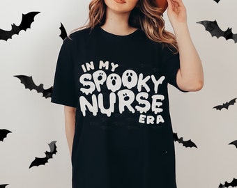 In My Spooky Nurse Era T-shirt, Halloween Nurse Shirt, Fall Nursing Student Gift, Spooky Season Healthcare Tee, ER Nurse, Nursing Major Top
