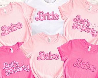 Malibu 90s Bachelorette Party Shirt, Come On Lets Go Party Shirt, Let&#39;s Go Party Shirts. 90s Bride Y2K theme, 90s Bachelorette Party Tshirt