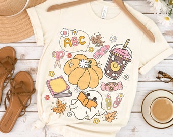 Fall Reading Shirt, Fall English Reading Teacher T-shirt, Autumn Librarian Shirt, Cute Boho Book Lover Shirt, Bookish Shirt, Literacy Coach