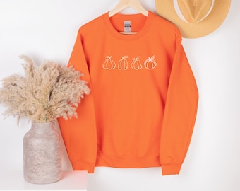 Pumpkin Sweatshirt, Pumpkin Sweater, Jack-o-Lantern Sweatshirt, Halloween Crewneck Sweatshirt, Halloween Sweater, Spooky Season, Fall Shirts
