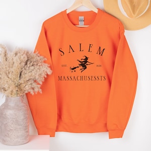 Salem Massachusetts, Crewneck Halloween Sweatshirt, Fall Sweatshirt, Witch Shirt, Whimsigoth Sweater, Vintage Halloween, Salem Trip Jumper