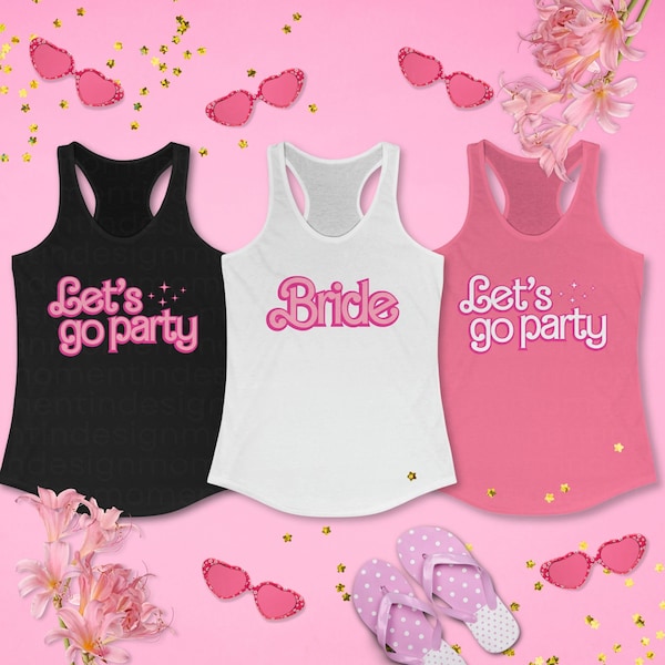 Malibu 90s Bachelorette Party Tank, Come On Lets Go Party Shirt, Let's Go Party Shirts, 90s Bride Y2K theme, 90s Bachelorette Party Tank Top