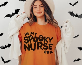 In My Spooky Nurse Era T-shirt, Halloween Nurse Shirt, Fall Nursing Student Gift, Spooky Season Healthcare Tee, ER Nurse, Nursing Major Top