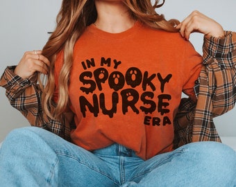 Comfort Colors® Halloween Nurse Shirt, Ghost Nurse T-shirt, Boo boo Crew Tee, Spooky Season Shirt, Halloween Nurse Gift, Spooky Nurse Era