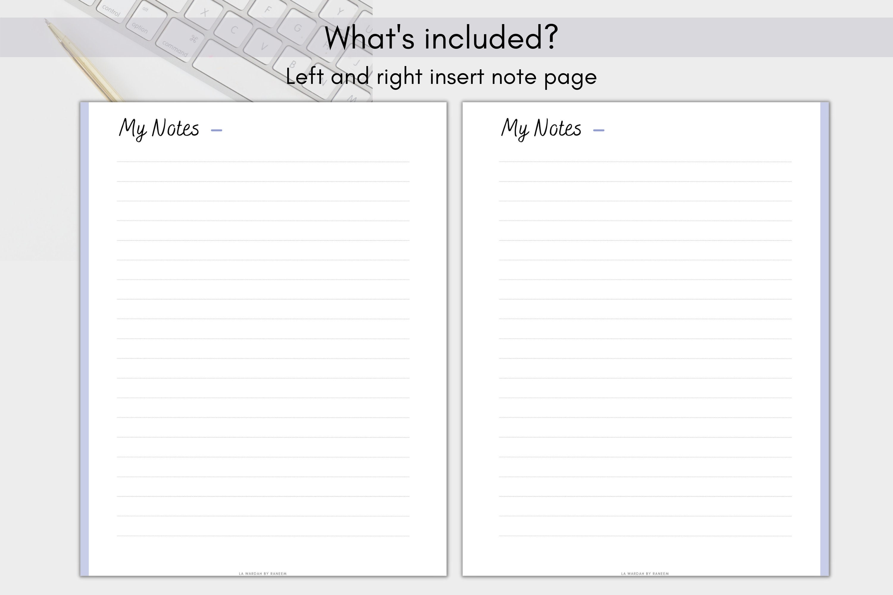 Planner Inserts, Digital, Print, Us Letter Size, Monthly, Weekly, Daily ...