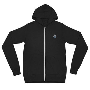 Embroidered Evil Eye Hamsa Nazar Unisex zip up hoodie