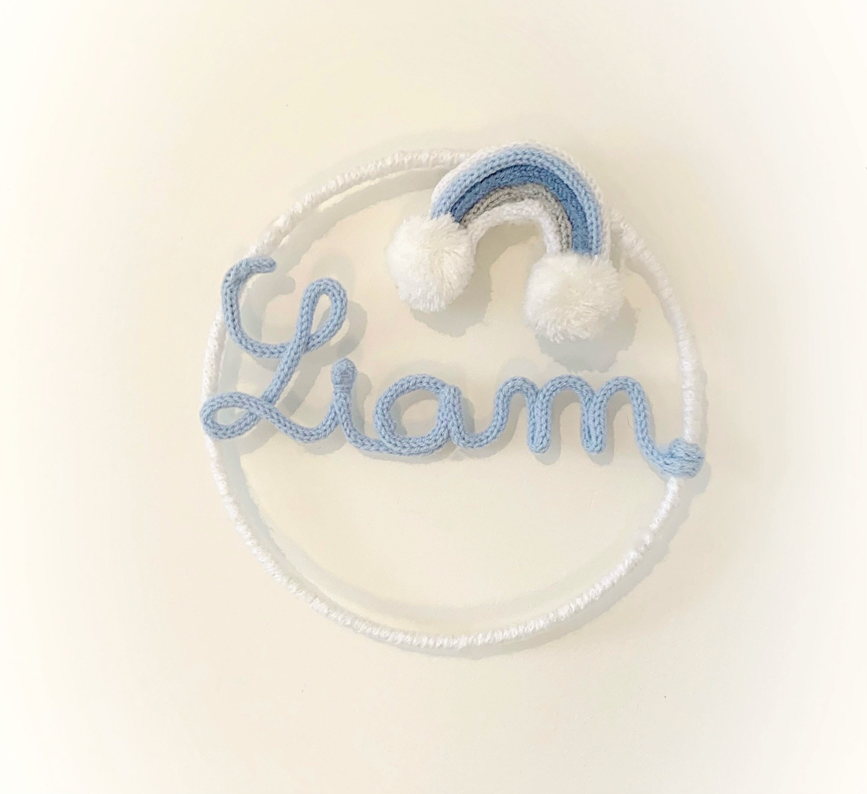 Veilleuse Prénom Tricotin Arc en Ciel