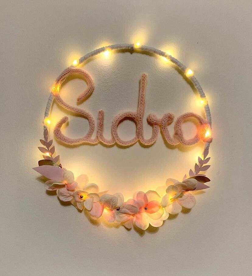 Veilleuse Prénom en Tricotin