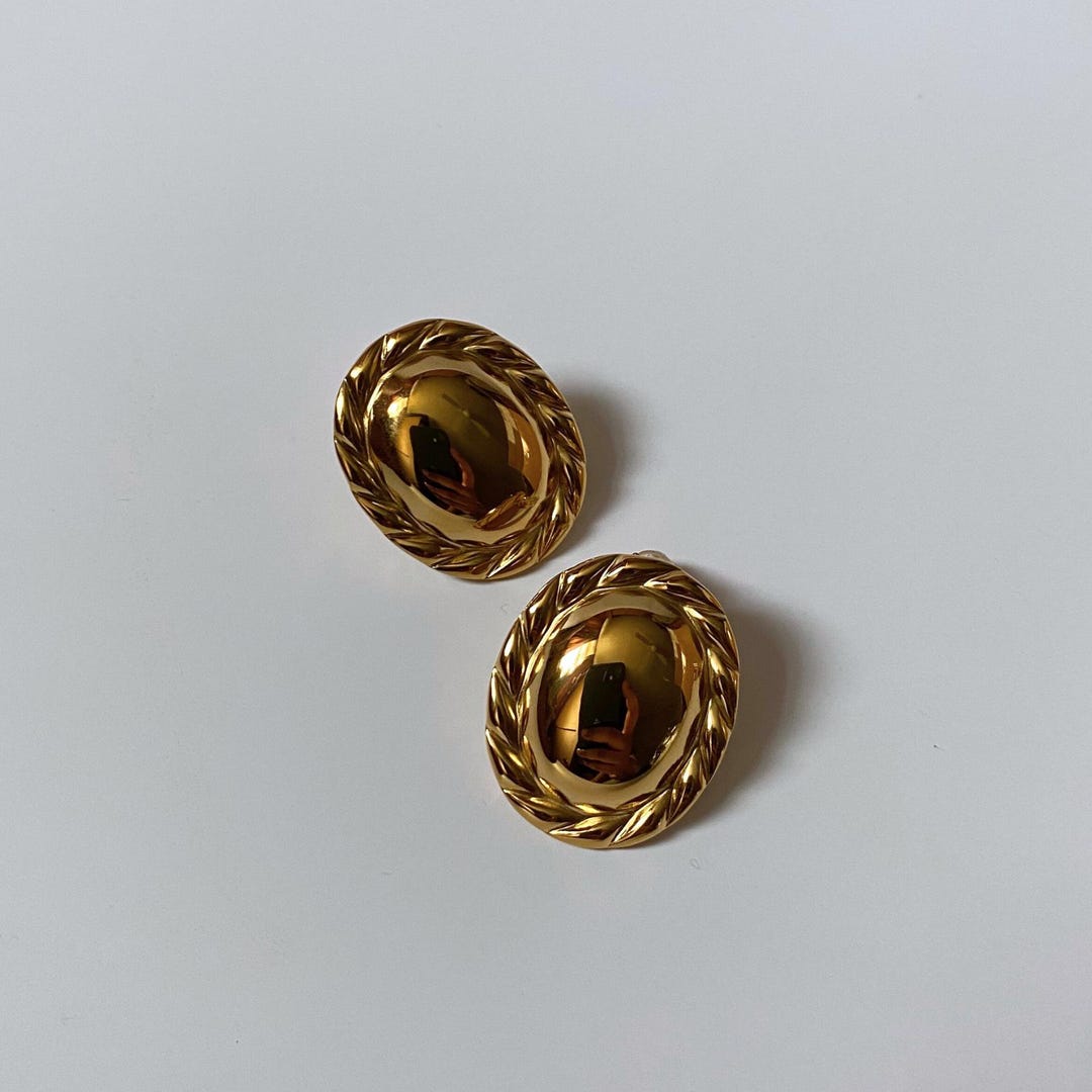 Chunky Retro Gemstone Earrings
