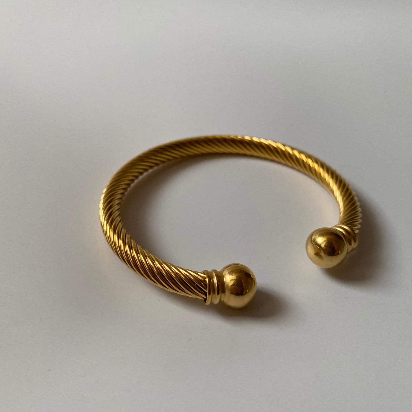 Fashion Bracelets Rope Gold Tone Bangle Men's Rope Bangle 18k Gold