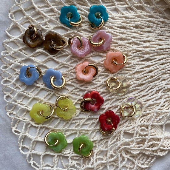 hoops with word earrings backs for studs of Hollow-out Earrings