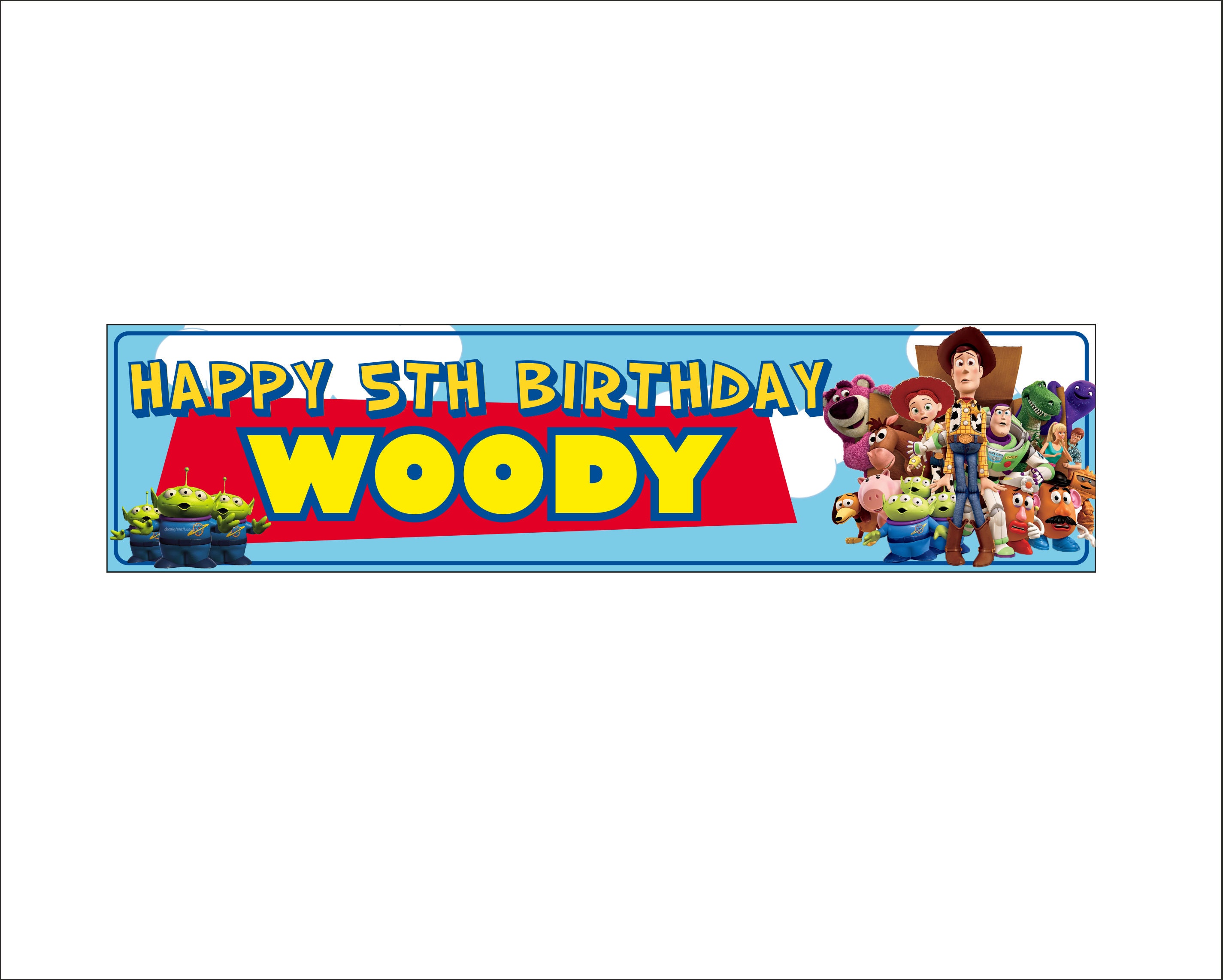 Personalised toy story banner Clearance