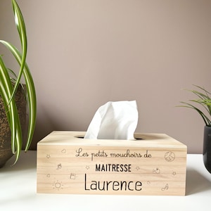 Personalized wooden tissue box cover tissue box
