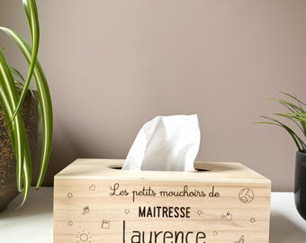 Personalisierte Taschentuchbox/Taschentuchbox-Hülle aus Holz