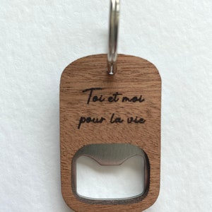 Bottle opener wooden key ring to personalize image 6