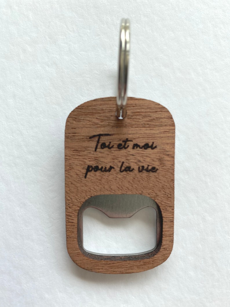 Bottle opener wooden key ring to personalize image 6