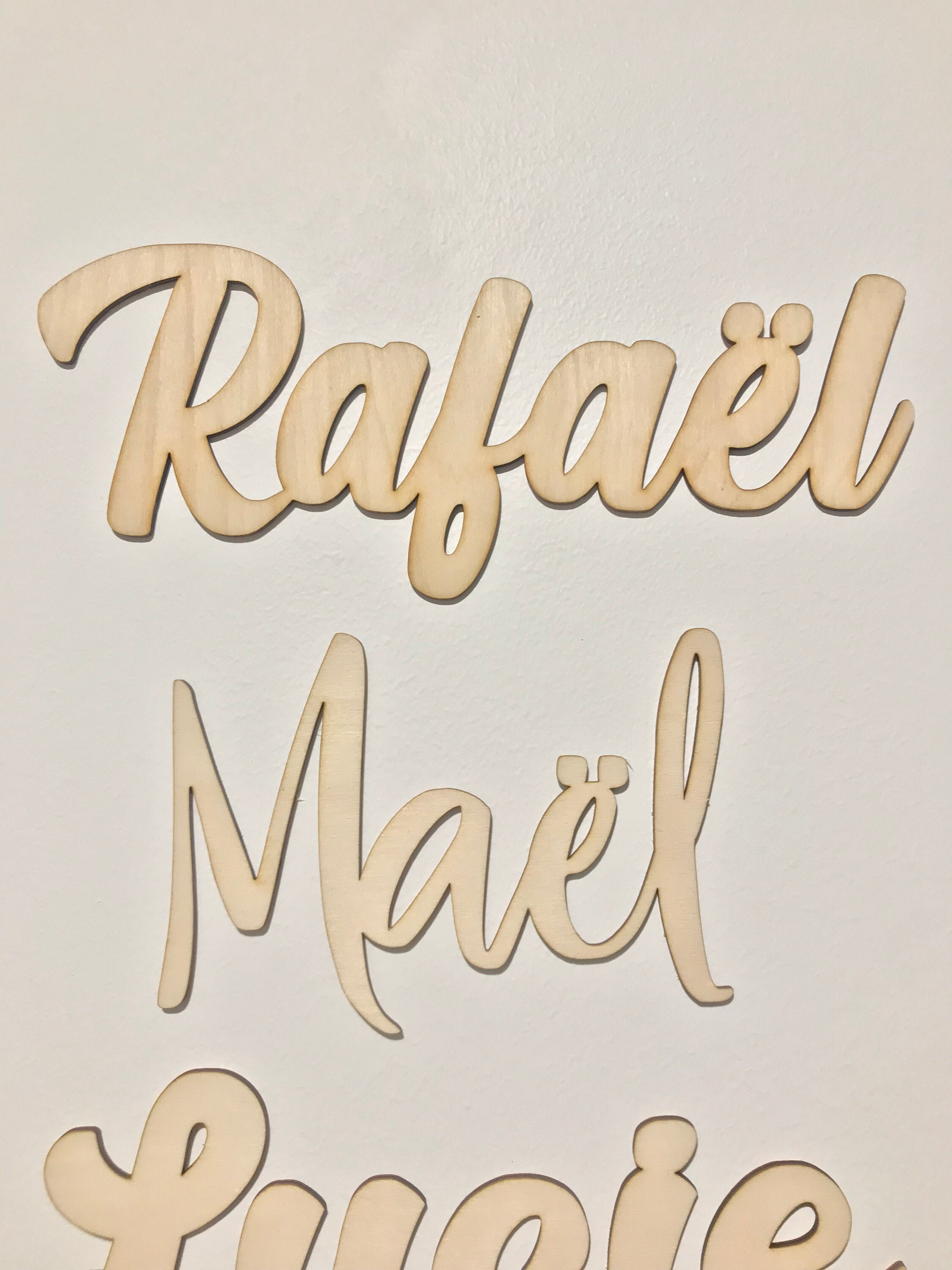 Prénom en Bois Personnalisé