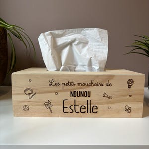 Personalized wooden tissue box cover tissue box