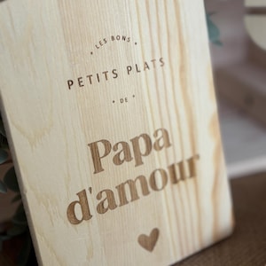 Engraved Cutting Board for Father&#39;s Day | Gift for Dad in the Kitchen | Personalized Wooden Cutting Board for Dad | I Love You Dad | Chef of the House