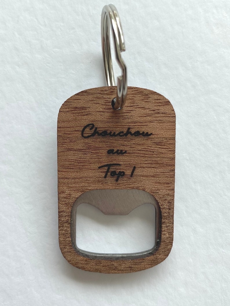 Bottle opener wooden key ring to personalize image 8