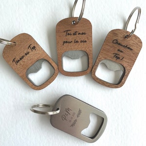Bottle opener wooden key ring to personalize image 9