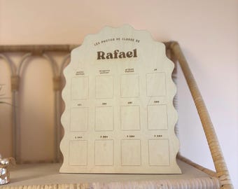 Gepersonaliseerde houten fotolijst voor klassenfoto's – Kind | Uniek aandenken