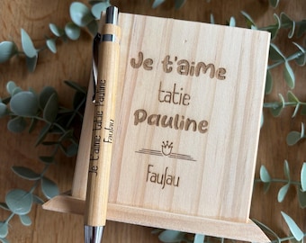 Personalized wooden pencil holder