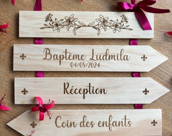 Letrero de madera personalizado para boda, bautizo o decoración, cartel de bienvenida.