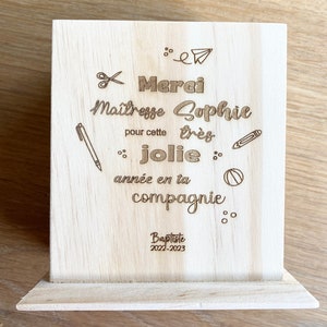 Personalized wooden pencil pot