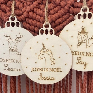 Boule de Noël personnalisée en bois image 2