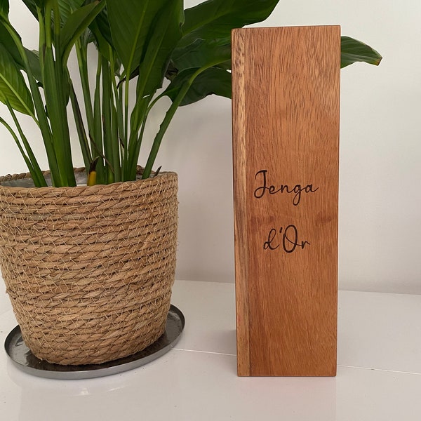 Jenga en bois personnalisé mariage livre d’or