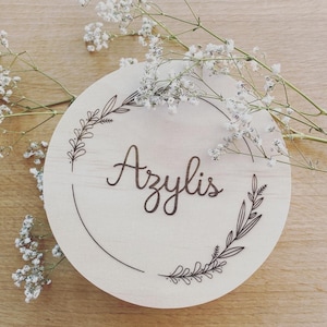 Personalized round wooden jewelry box, personalized toys accessories