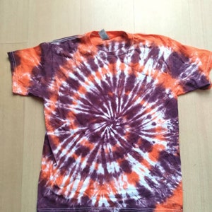 Browns football color Orange and rose brown spiral tie dye tshirt, adult tie dyes, kids tie dye, spiral tie dye, tie dye lovers, gift ideas