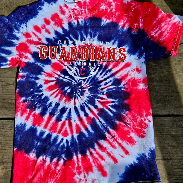 Cleveland Guardians baseball tie dye, baseball tie dye, baseball tshirt, Cleveland baseball, Guardians tie dye Guardians tshirt, spring tee