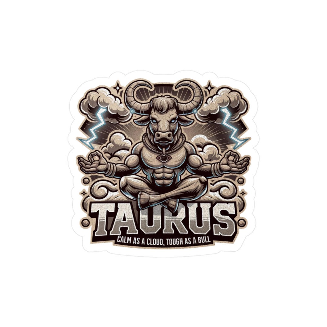 Taurus Zodiac Kiss-cut Vinyl Decals, Astrology Stickers for Taurus ...