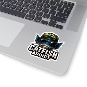 Catfish Addict Kiss-cut Stickers | Fun Fishing Decal for Anglers ...
