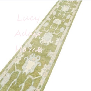 Made to Order (In Any Size!!!!!) Geometric Knotted Turkish Modern Oushak Rug or Runner