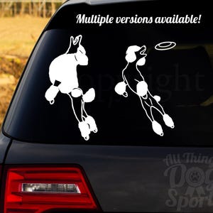 POODLE CATCH vinyl decal | Purebred Dog, Dog Sports, Agility, Dog Snob, Window Sticker, Car Decal, Bumper Sticker, Pet Gift, Disc, Dock Dive